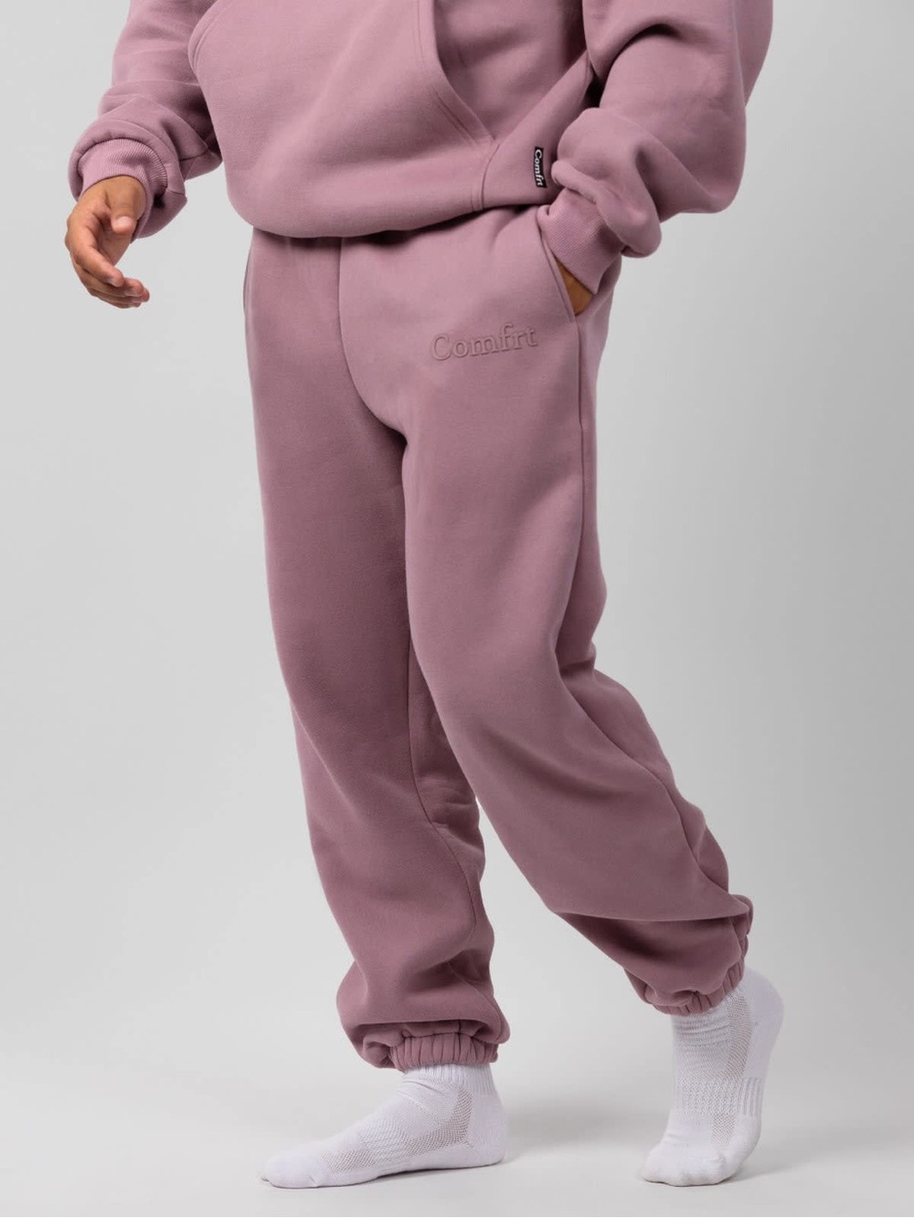 Kids' Cozy Fleece Joggers - Mauve Pink